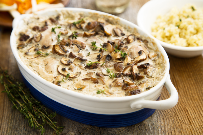 Recette Gratin de boulgour champignons-mascarpone, plaisir de cuisiner au quotidien.