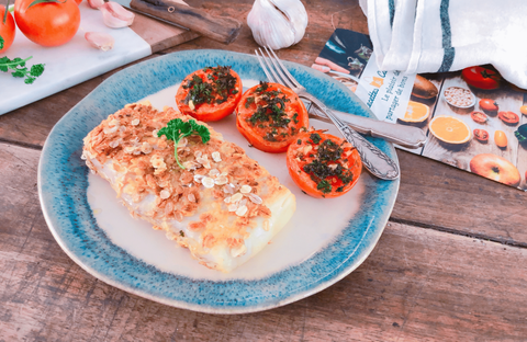 Recette de Filet de poisson pané aux céréales, tomates provençales