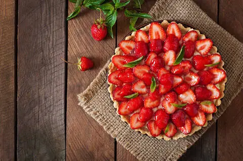 Recette de Tarte aux fraises - Crème fouettée