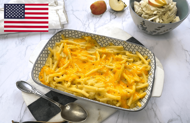 Recette Mac'n'cheese et coleslaw sauce yaourt