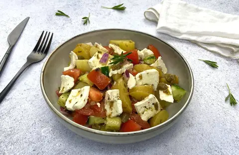 Recette de Salade de pommes de terre à la grecque